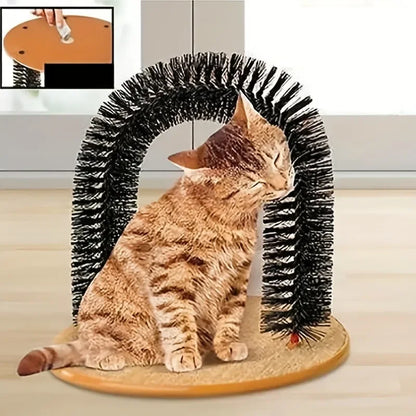 Cat Toy Arch with Self-Grooming and Massage Features for Interactive Play