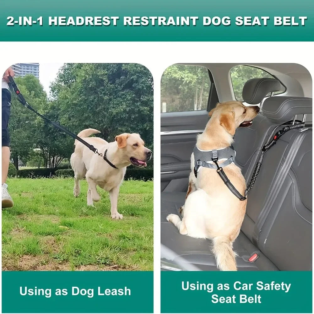 2 Piece Adjustable Doggy Seatbelt