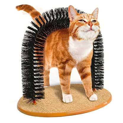 Cat Toy Arch with Self-Grooming and Massage Features for Interactive Play