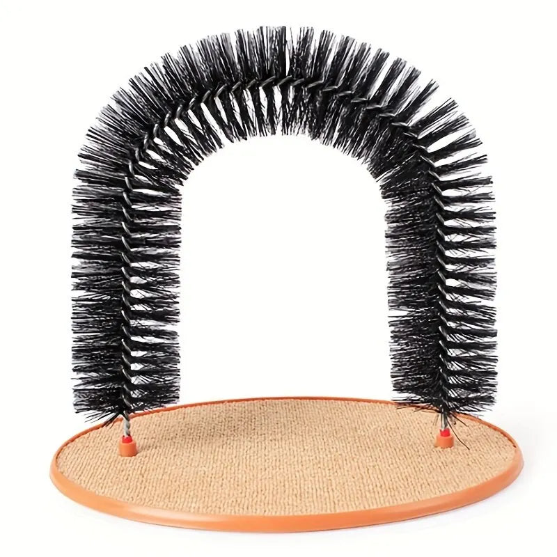 Cat Toy Arch with Self-Grooming and Massage Features for Interactive Play